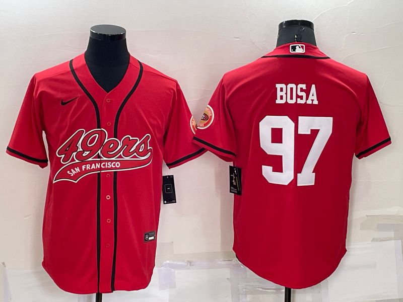 Men San Francisco 49ers 97 Bosa Red Nike Co branded NFL Jersey